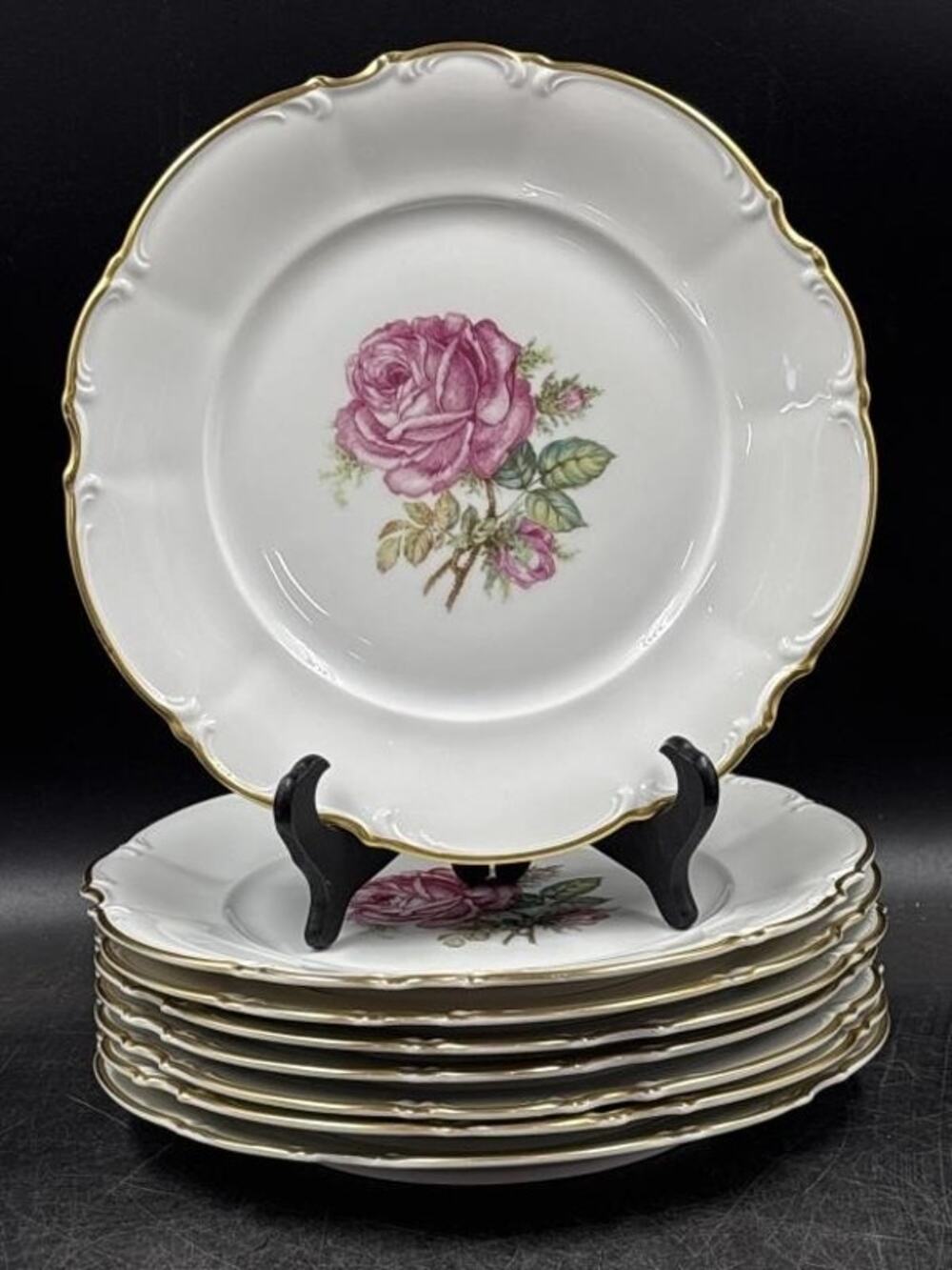 Set of 8 Vintage Hutschenreuther Selb Pasco “The Dundee” Dinner Plates